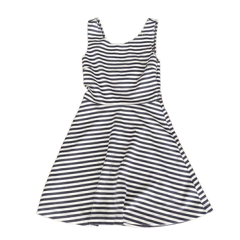 American Eagle Dress Striped Grey White 4 NWT AEO AE